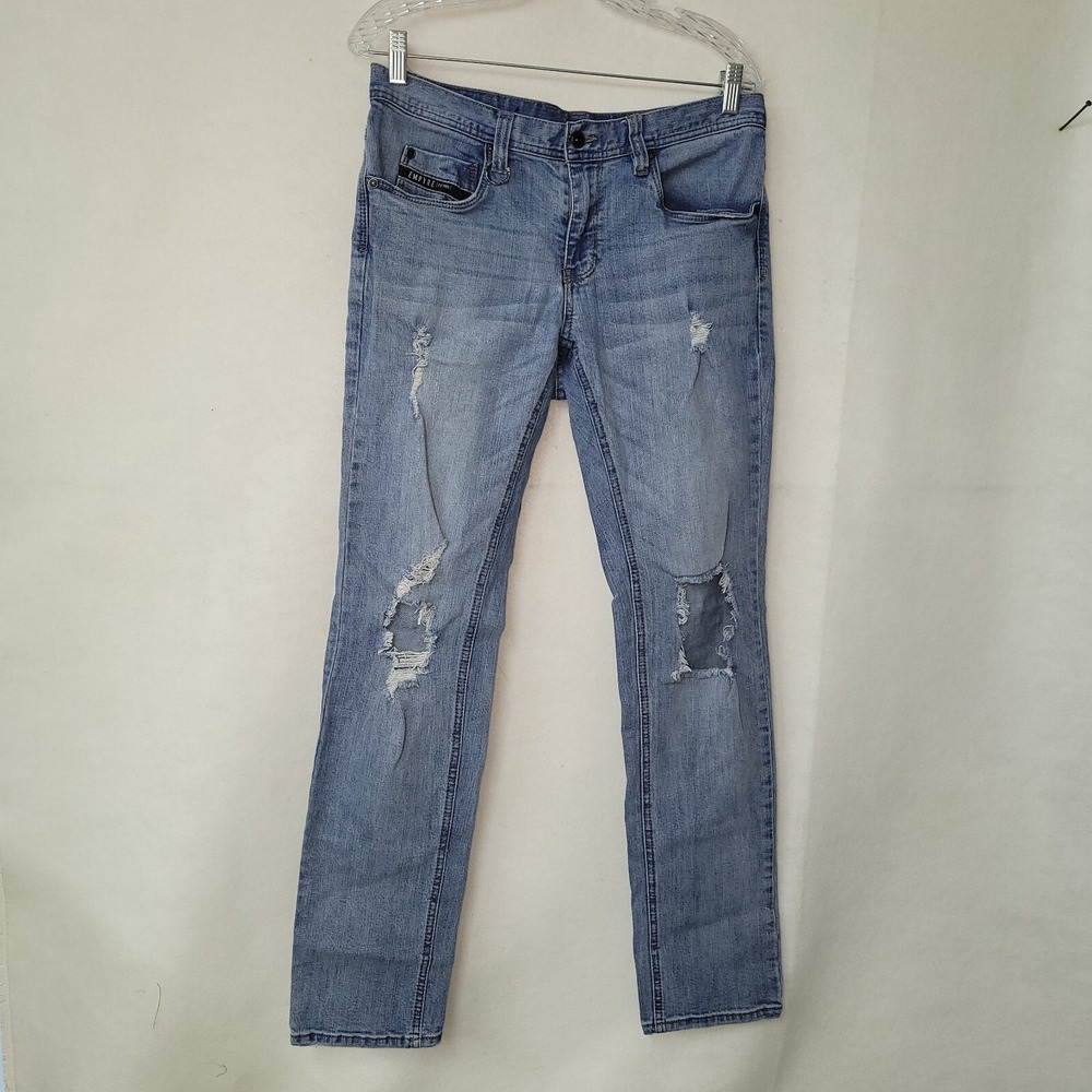 EMPYRE Jeans‎ Mens 32x32 Distressed Light Wash Slim Fit Stretch Streetwear